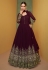 Purple georgette long anarkali suit 5220