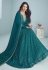 Teal faux georgette long anarkali suit 9291B