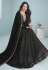 Black faux georgette abaya style anarkali suit 9291E