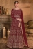 Prachi desai maroon georgette abaya style anarkali suit 158676