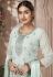 Light green georgette pant style suit 2602