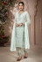 Light green georgette pant style suit 2602