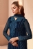 Navy blue net pakistani suit 3503