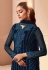 Navy blue net pakistani suit 3503