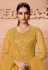 Mustard net palazzo suit 3504