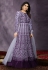 Grey net abaya style anarkali suit 1002D