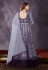 Grey net abaya style anarkali suit 1002D