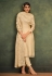 Beige organza pakistani suit 5086