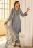 Grey faux georgette pant style suit 2003