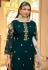 Green faux georgette pakistani suit 2004