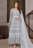 Grey net ankle length anarkali suit 1007