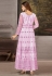 Pink net long anarkali suit 1008