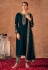 Teal velvet pakistani suit 8100D