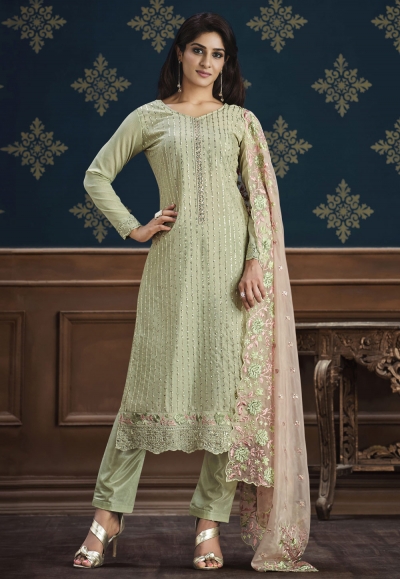 Green colour pakistani dresses top