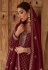 Maroon silk pakistani suit 9443