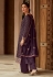 Purple silk pakistani suit 9445