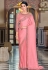 Pink silk saree with blouse 1005