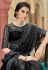 Black silk saree with blouse 1014