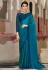 Blue silk saree with blouse 1016