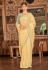 Light yellow organza saree with blouse 28003