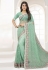 Sky blue net saree with blouse 6369