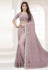 Light purple net saree with blouse 6366