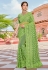 Light green net saree with blouse 1478