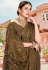 Brown net saree with blouse 1474