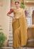 Beige chinon saree with blouse 5422