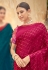 Magenta chinon saree with blouse 5426