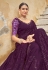 Purple chinon saree with blouse 5428