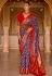 Navy blue silk paithani saree 496E