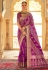 Violet silk saree with blouse 486