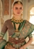 Green silk saree with blouse 484B
