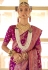 Purple silk saree with blouse 485
