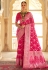Magenta silk saree with blouse 485B