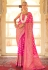 Pink silk saree with blouse 484A