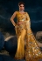 Golden net saree with blouse 6305