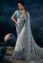 Net Saree with blouse in Sky blue colour 6310