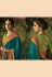 Brasso Saree with blouse in Teal colour 15049a