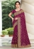 Georgette Saree with blouse in Purple colour 6458