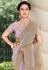 Georgette Saree with blouse in Pink colour 6457