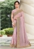 Georgette Saree with blouse in Pink colour 6457