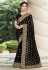Georgette Saree with blouse in Black colour 6451