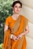 Georgette Saree with blouse in Orange colour 6460