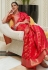 Silk Saree with blouse in Red colour 268006