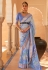Silk Saree with blouse in Blue colour 562