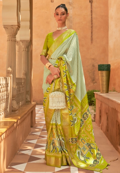 Silk Saree with blouse in Mustard colour 558