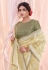 Tissue Saree with blouse in Beige colour 42514