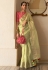 Organza Saree with blouse in Pista green colour 2033